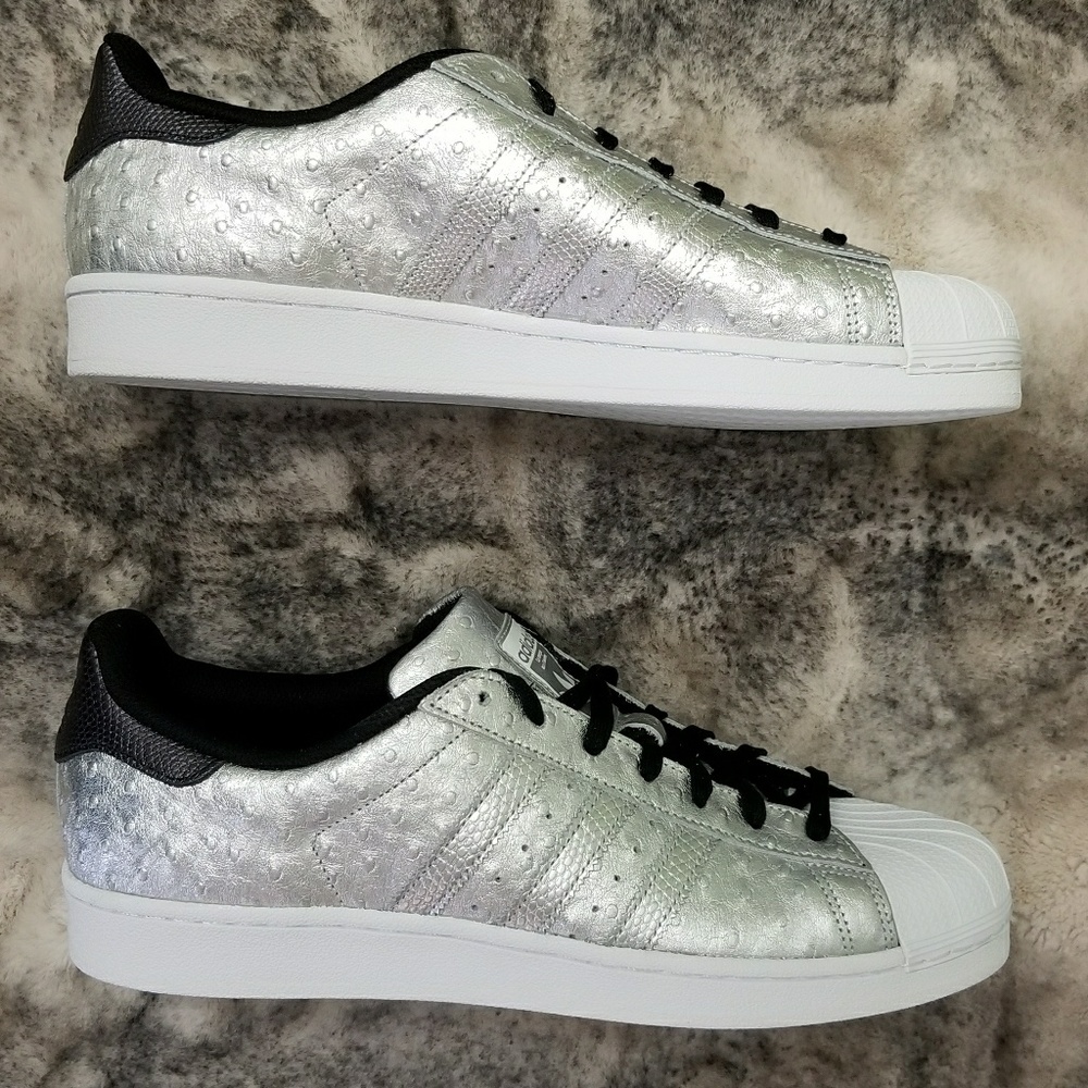 Adidas Men Superstar Metallic Ostrich Leather Shoe - Picture 2 of 7